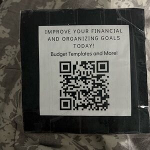 Black Planner with QR Budget Template
